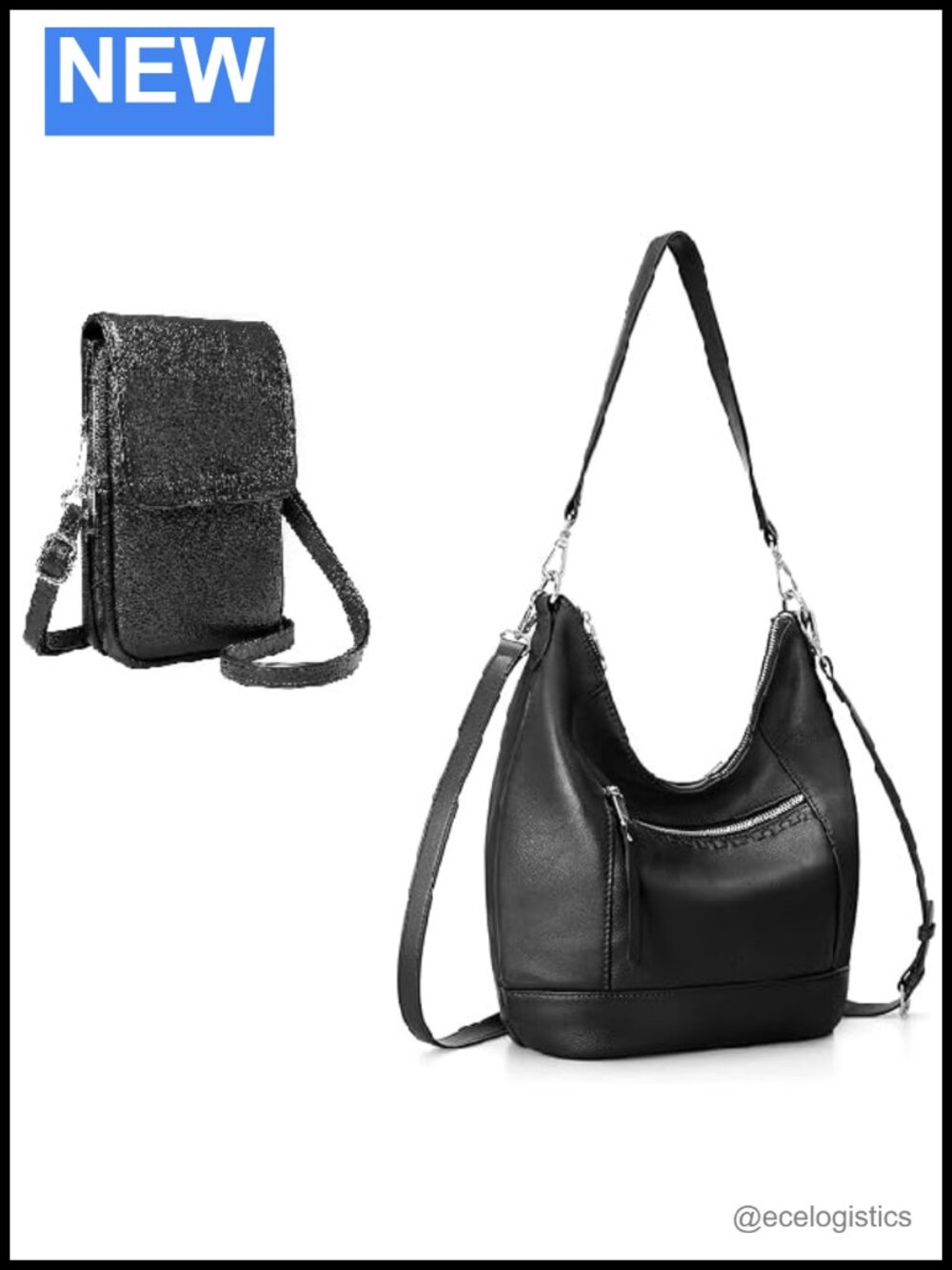Women's Genuine Leather Crossbody Hobo Bag Soft Lightweight Handbag